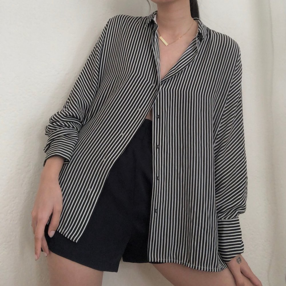 MANGO Striped Shirt